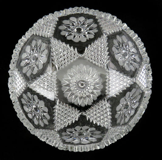 Stunning 19th Century ABP American Brilliant Period Cut Glass Crystal Bowl