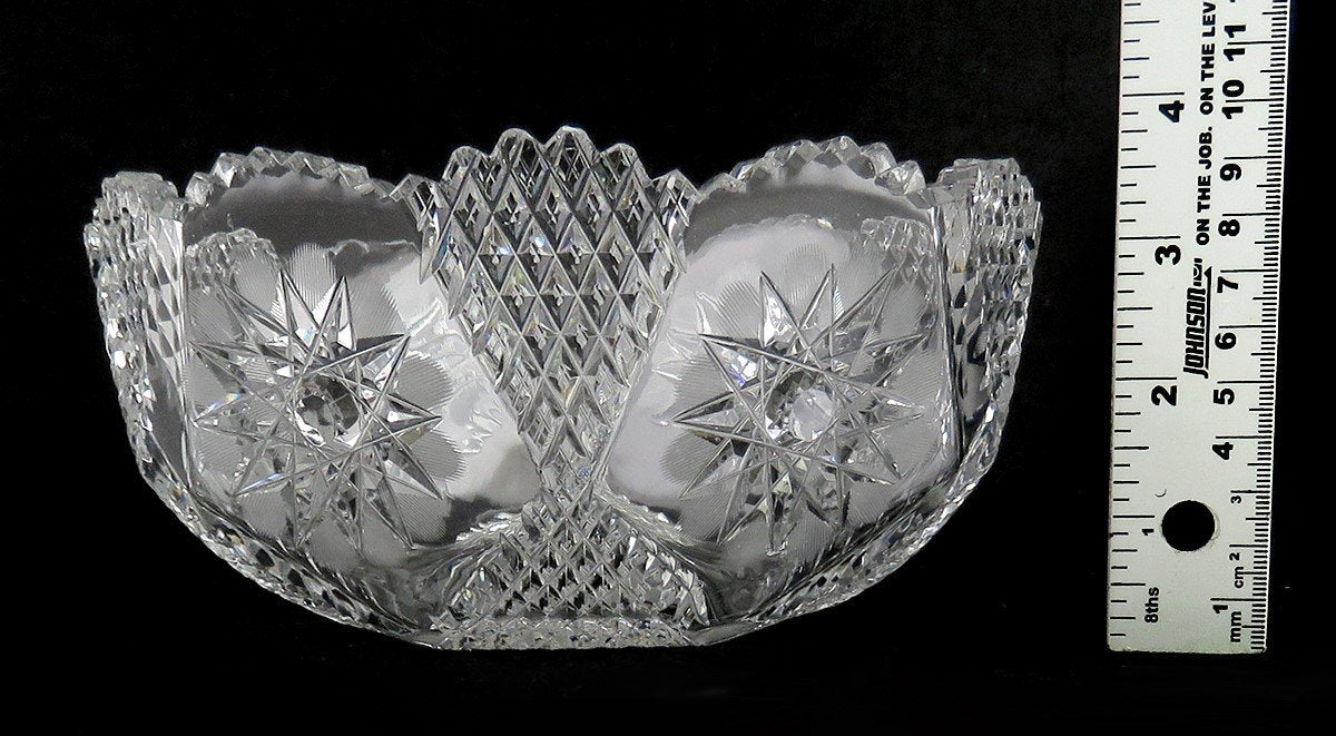 Stunning 19th Century ABP American Brilliant Period Cut Glass Crystal Bowl