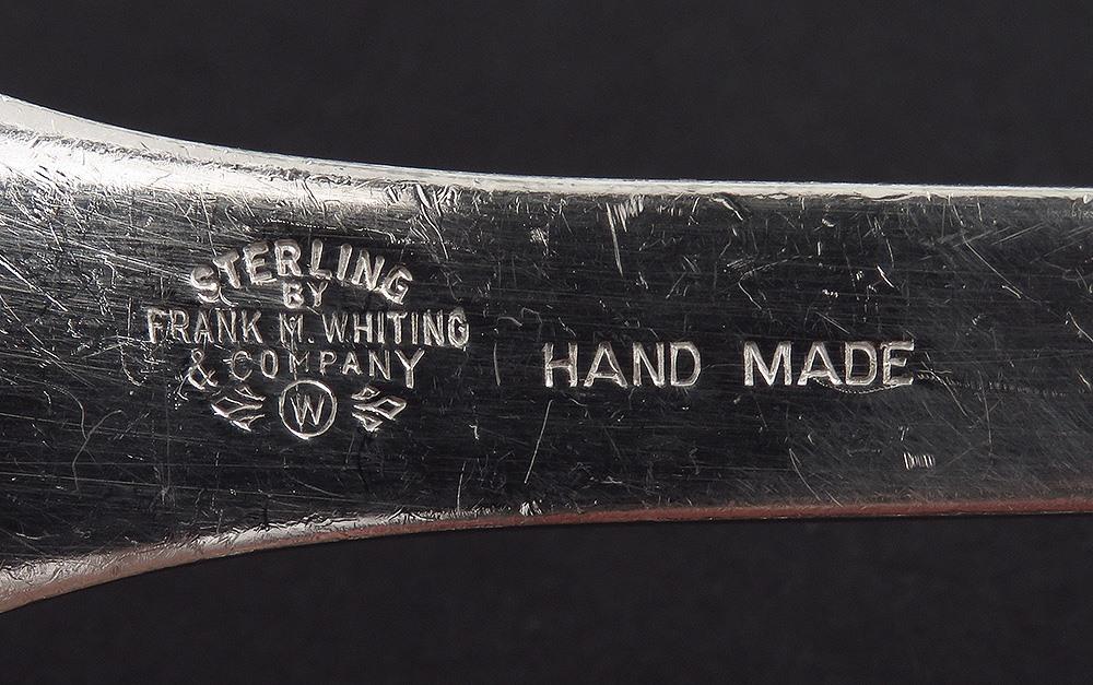 Vintage Solid Sterling Silver Frank Whiting Grape Motif Large Serving Spoon