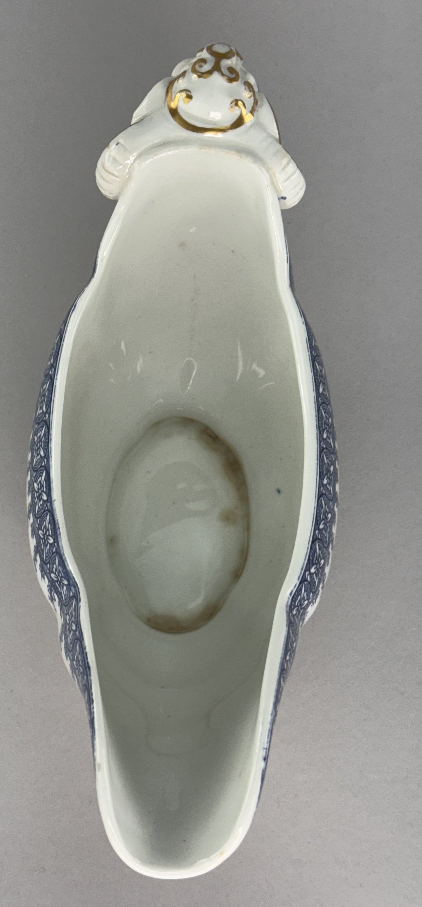 Antique Royal Worcester Gravy Boat and Under Plate w Ram's Heads 1890