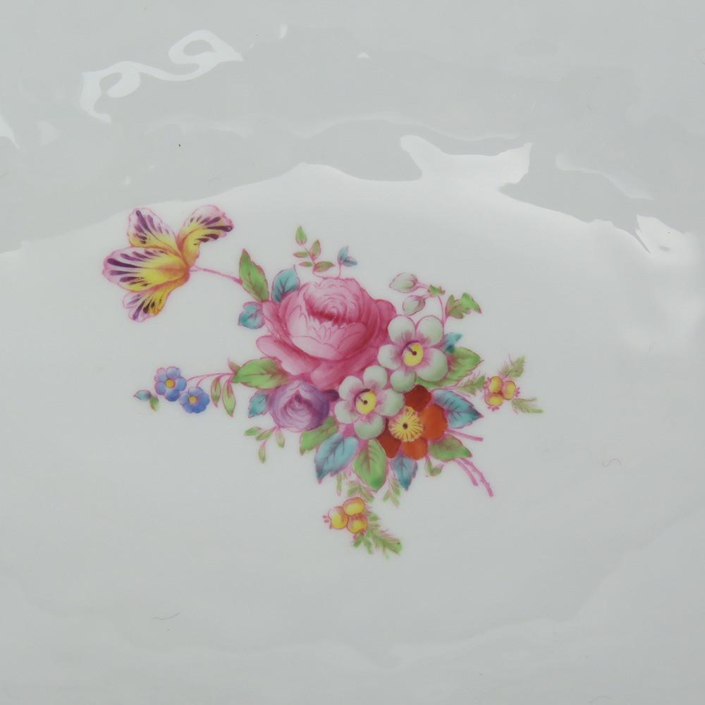 Rare Copeland Spode Dresden Rose Savoy English Porcelain Covered Entrée Dish