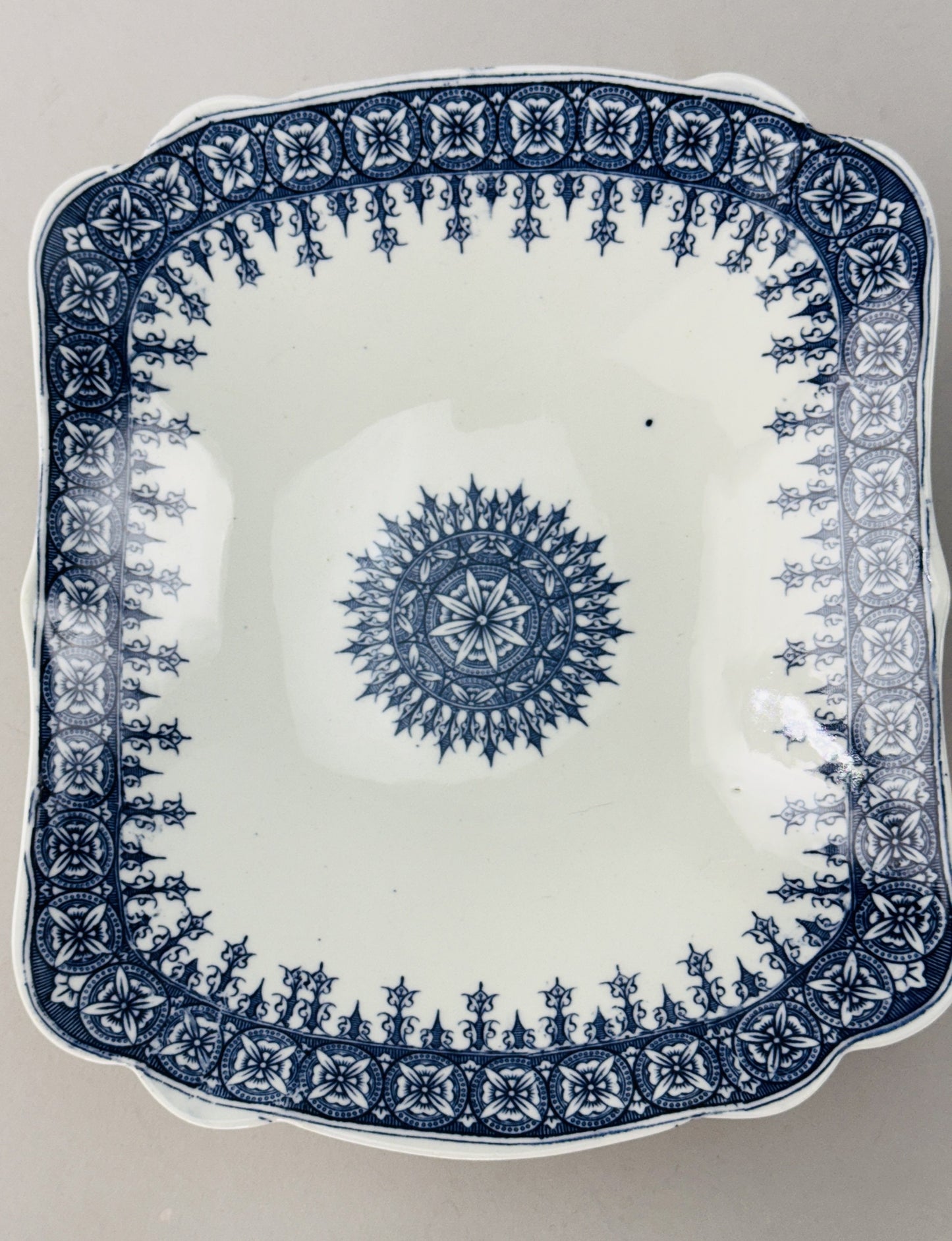 Antique 2 Royal Worcester Blue and White Serving Bowls from 1890