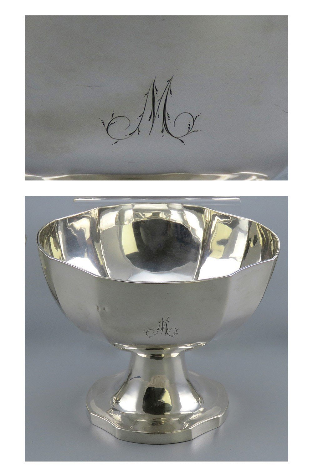 c1800 Early American Coin Silver 4pc Tea Set by John and Joel Sayre M Mono