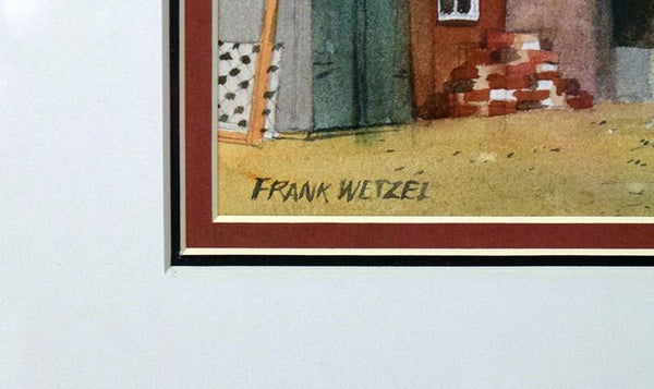 Framed Quality Signed Watercolor by Minnesota Artist Frank Wetzel