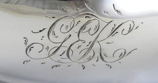 Set 4 Antique 1810 English Georgian Sterling Silver Salt Cellars w/ Glass Liners