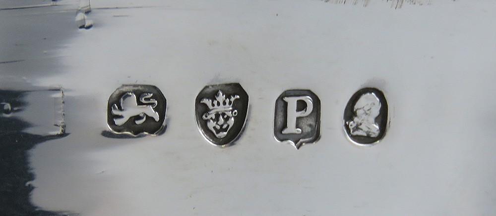 Set 4 Antique 1810 English Georgian Sterling Silver Salt Cellars w/ Glass Liners