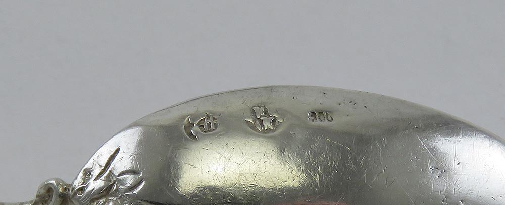 10 Antique c1915 German 800 Silver Demitasse or Coffee Spoons