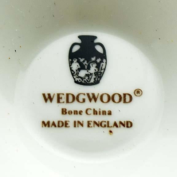 2 Wedgwood Runnymede Blue W4472 Pattern Bone China Footed Cups & Saucers Lot D