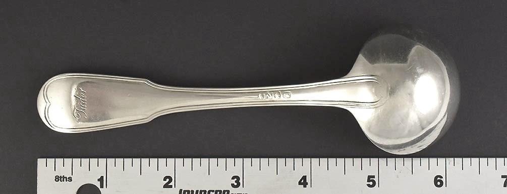 Sunshing Chinese Export Silver Fiddle Thread Pattern Tudor Ladle