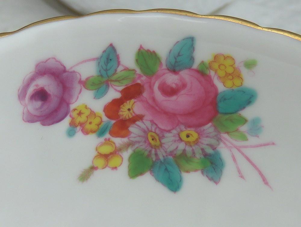 Copeland Spode English Porcelain Dresden Rose Savoy 6 Tea Cups & 6 Saucers