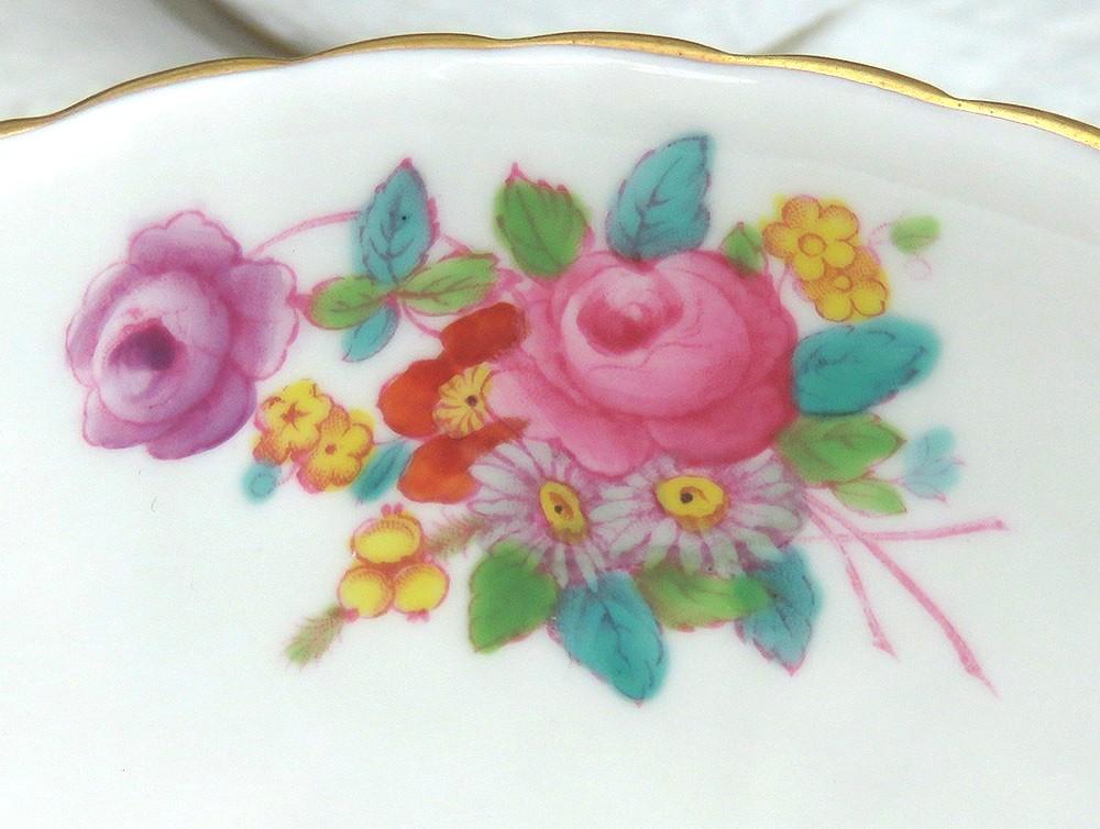 6 Tea Cups & 6 Saucers English Porcelain Copeland Spode Dresden Rose Savoy