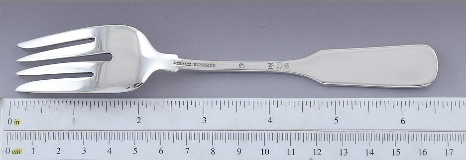 Heavy Weight Gorham Sterling Silver Old English Tipt Fiddle Salad / Fish Fork