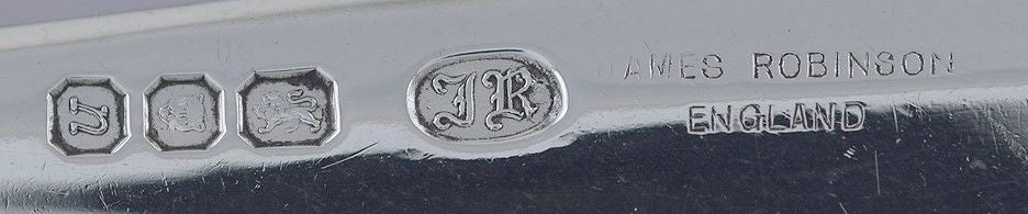 Nice Group 4 James Robinson Sterling Silver Irish Rib Salad / Fish Forks