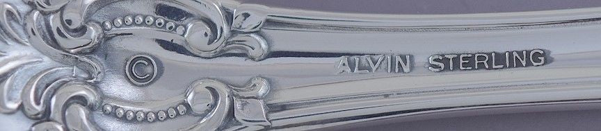 Great set 5 Alvin Sterling Silver Vivaldi Place Dessert Oval Soup Spoons