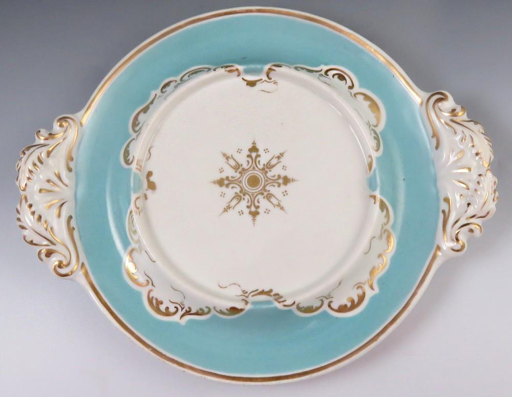 Antique 1830s Chamberlains English Worcester Porcelain Gilt Sauce Tureen