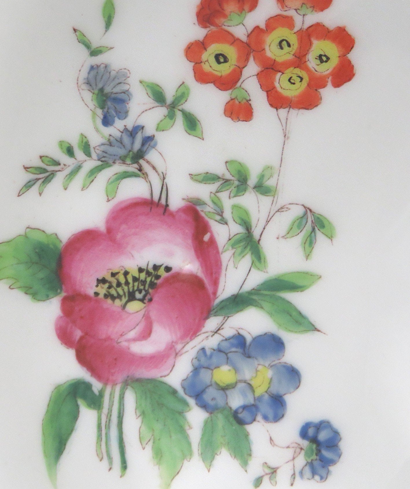 Lovely 1850's-1870's Paris Porcelain Floral Pedestal Compote Raised Dish/Bowl