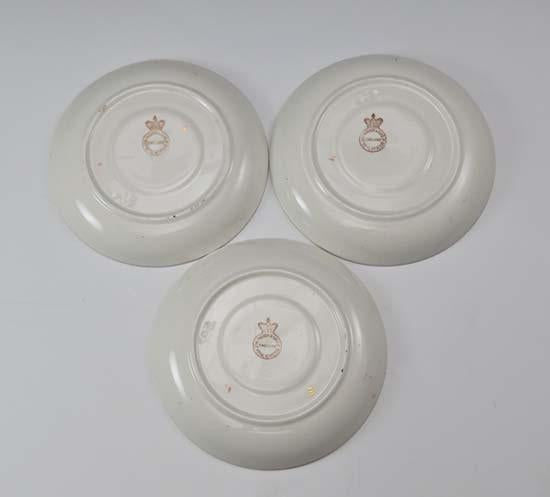 Late 1890's-Early 1900's John Maddock & Sons Porcelain 5 Tea Cups 3 Saucers