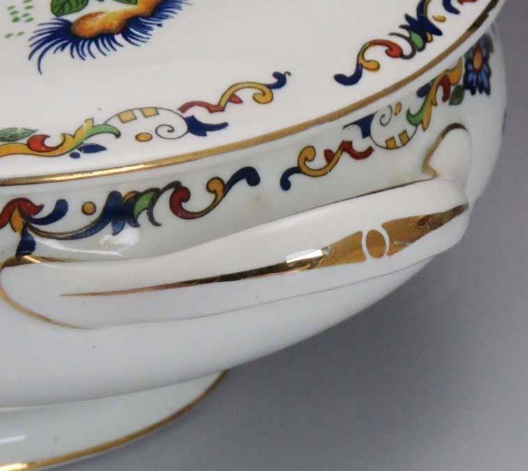 Antique Pair John Maddock & Sons Covered Vegetable Serving Dishes