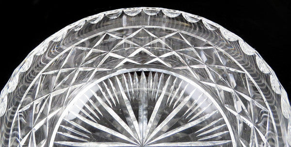 Vintage c1950 Beautiful Cut Glass Serving Bowl or Dish