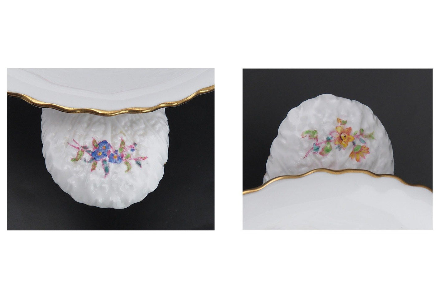 Rare Copeland Spode Dresden Rose Savoy English Porcelain Covered Entrée Dish
