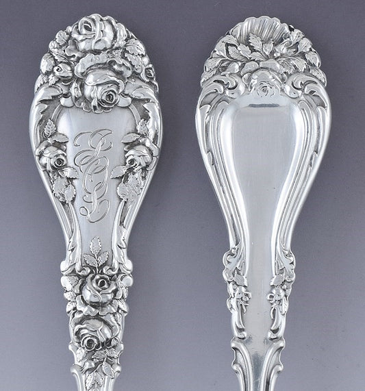 Great set 3 Durgin Sterling Silver Marechal Niel Forks