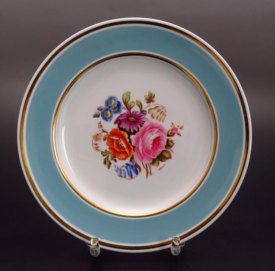 1920s-1930s Spode Copeland 9pc Porcelain Dessert Fruit Set Plates Large Bowl
