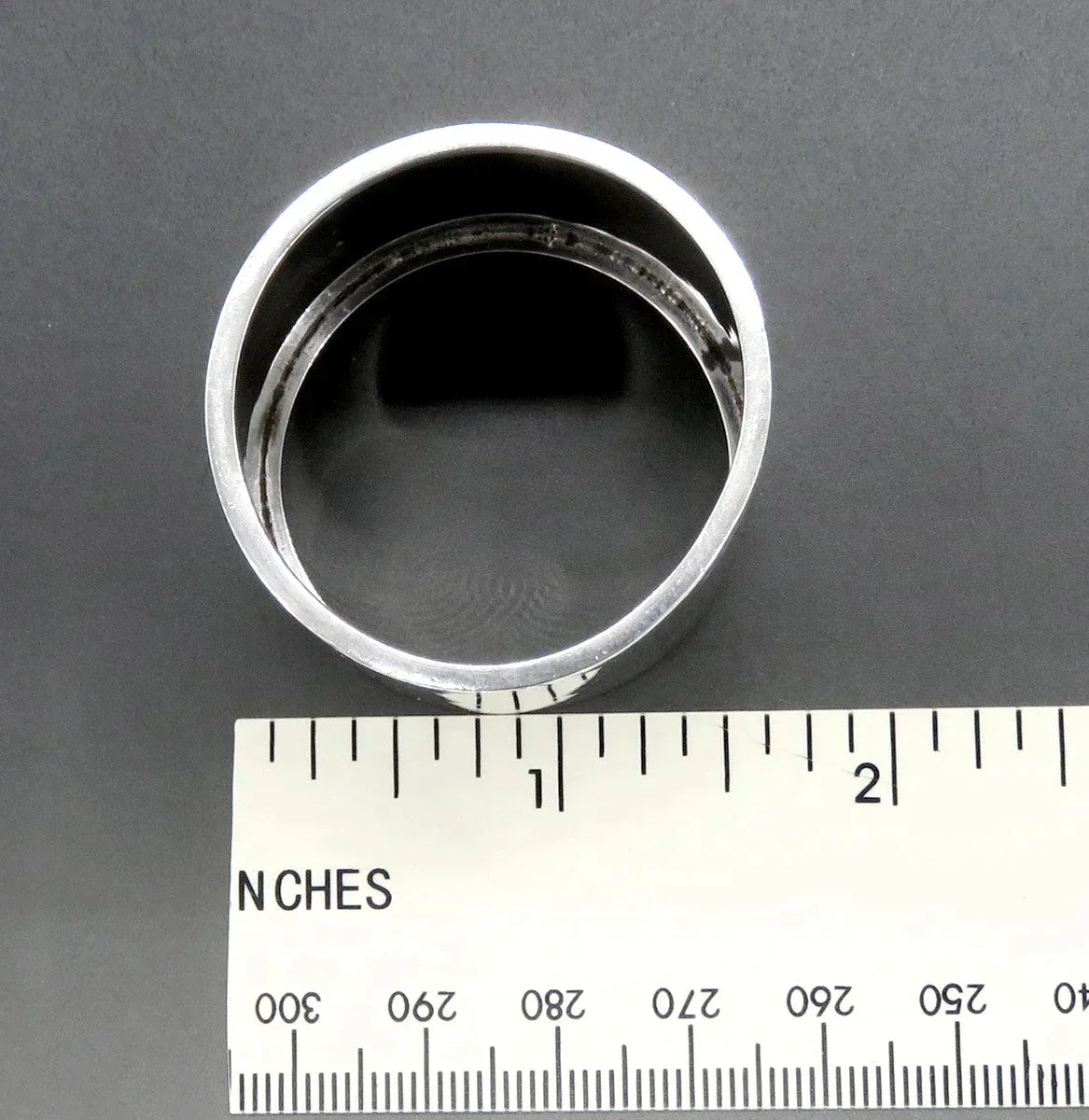 Pretty American Sterling "Edmond" mono Engraved Napkin Ring c. 1890s