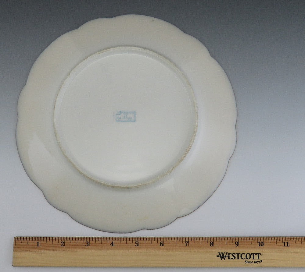 Pristine ANTQ Paris France Hand Painted Sevres Style Cabinet Plate Signed Leber