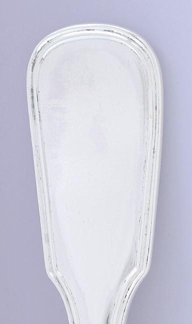 5 Dutch 934 Silver Fiddle Thread Soup Place Dessert Spoons w Neat Crest 1873