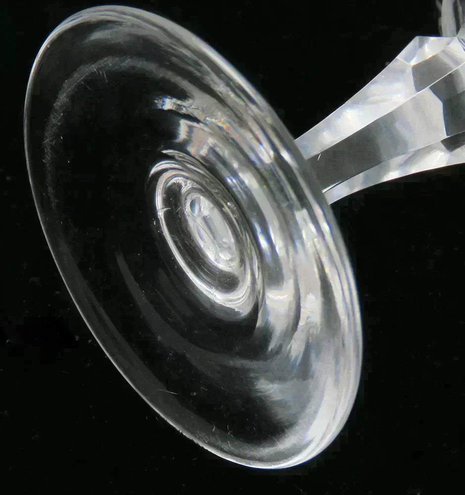 Antique c1870 10 American Cut Frosted Hand Blown Grape Cordial Glasses