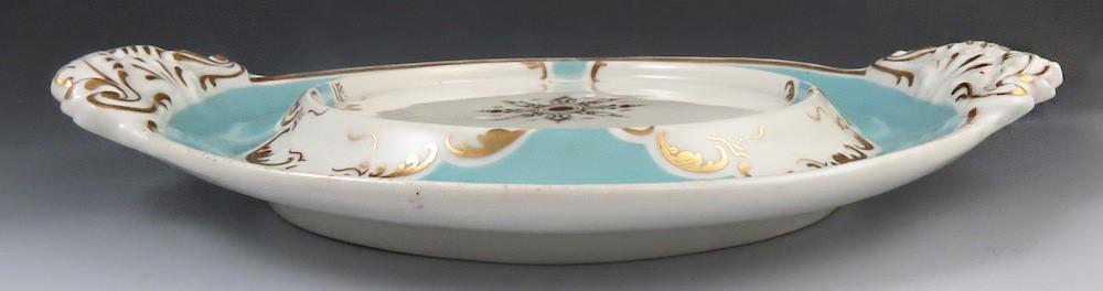 Antique 1830s Chamberlains English Worcester Porcelain Gilt Sauce Tureen