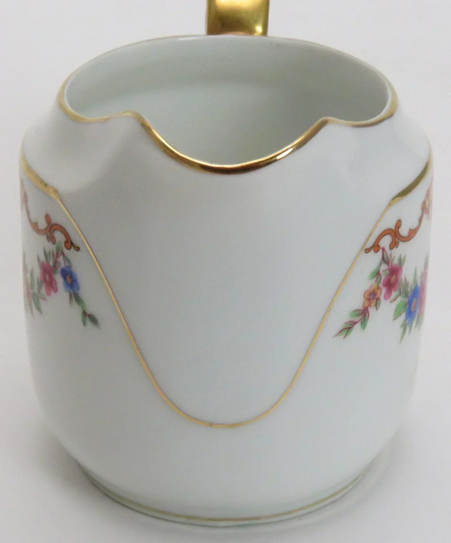 2pc Elegant Czech Epiag Floral Sugar & Creamer Set 9561