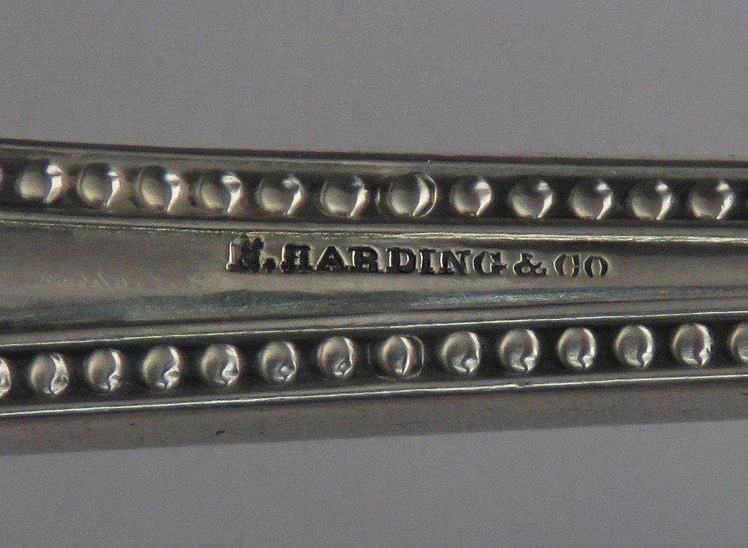 Antique 19th Century American Coin Silver Florentine Pattern Soup/Punch Ladle