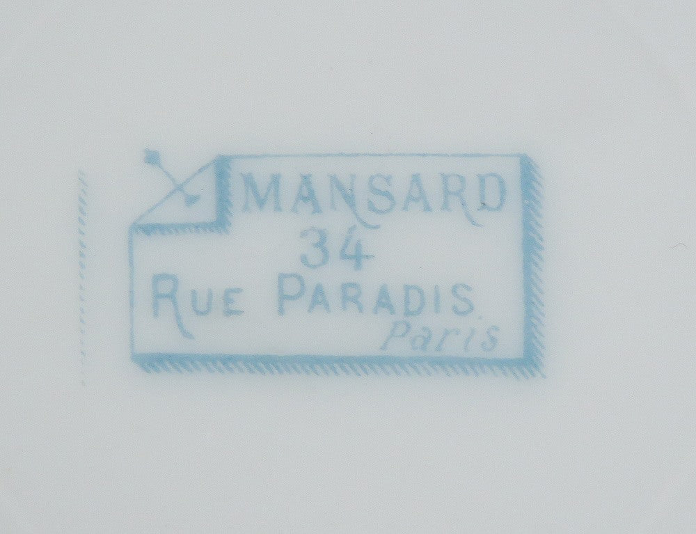 Pristine ANTQ Paris France Hand Painted Sevres Style Cabinet Plate Signed Leber