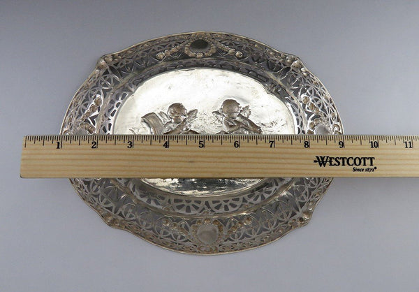 Antique German 1800's Hand Made Silver Tray/Dish/Bowl - No Monogram
