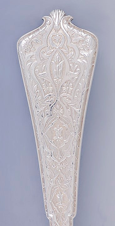 6 Antique c1880 Tiffany Persian 1872 Sterling Silver Teaspoons