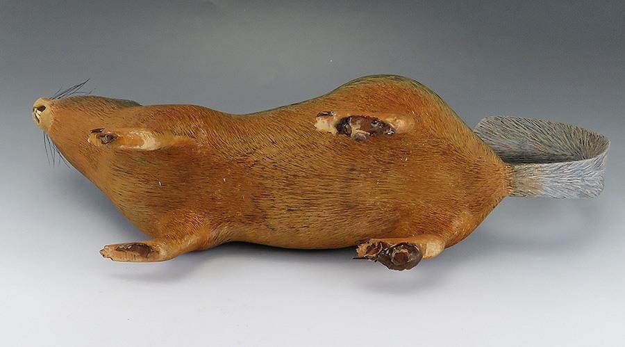 Realistic Hand Made Naturalist Ground Squirrel Museum Quality Wood Figure
