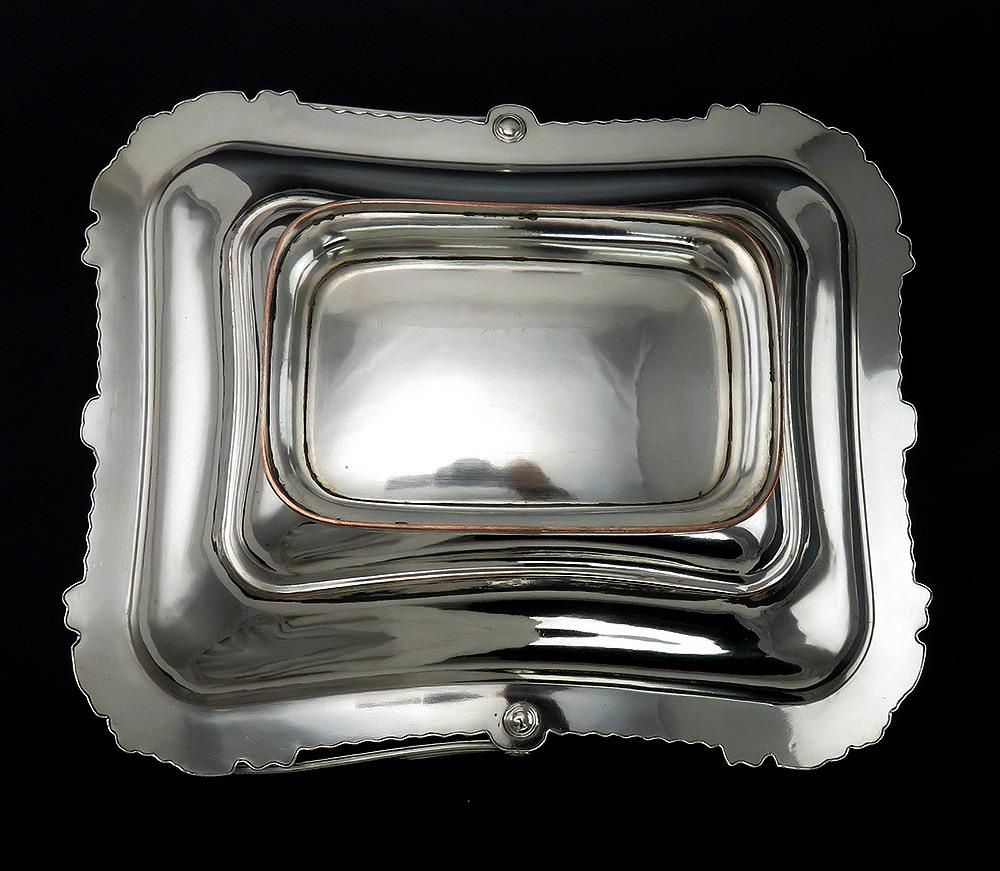 Antique Georgian Regency Old Sheffield Silver Plate Handled Cake Basket ANTQ