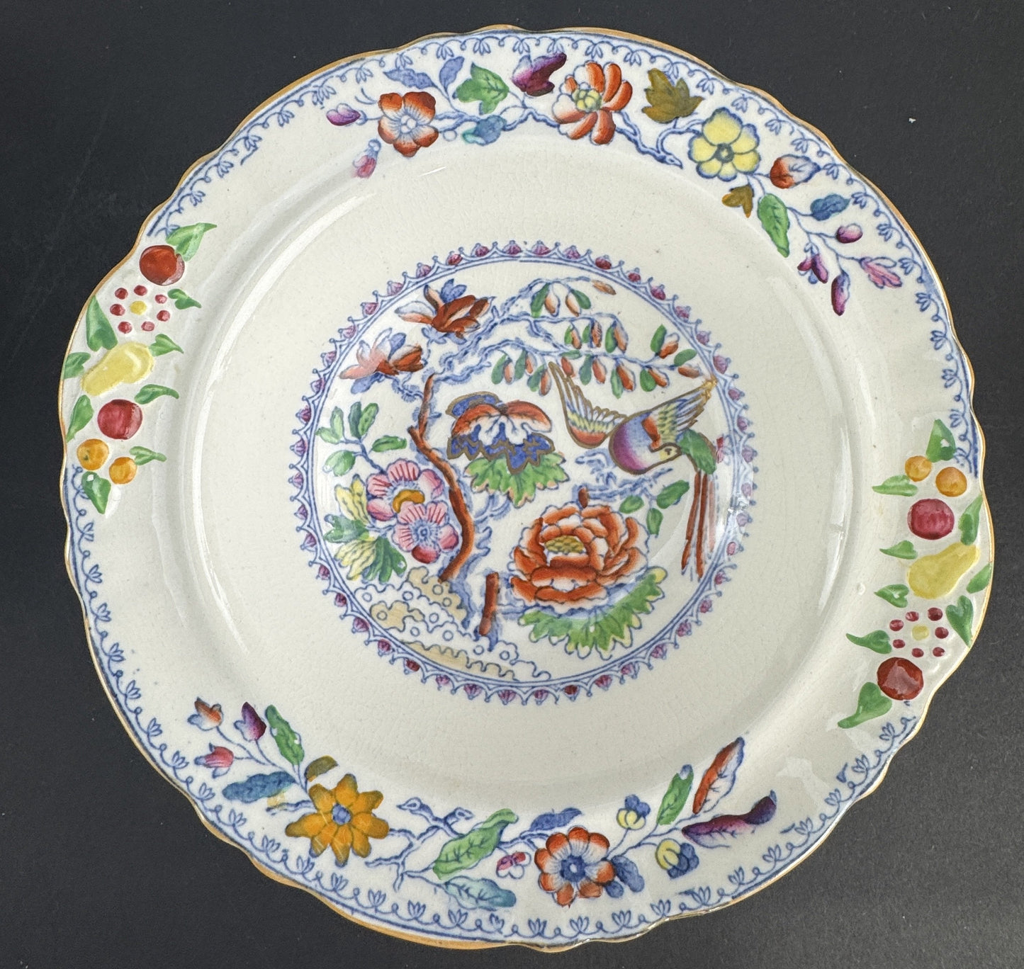 Fine Set 6 c1920s Mason's Ironstone China Flying Bird 6.5" Fruit Dessert Bowls