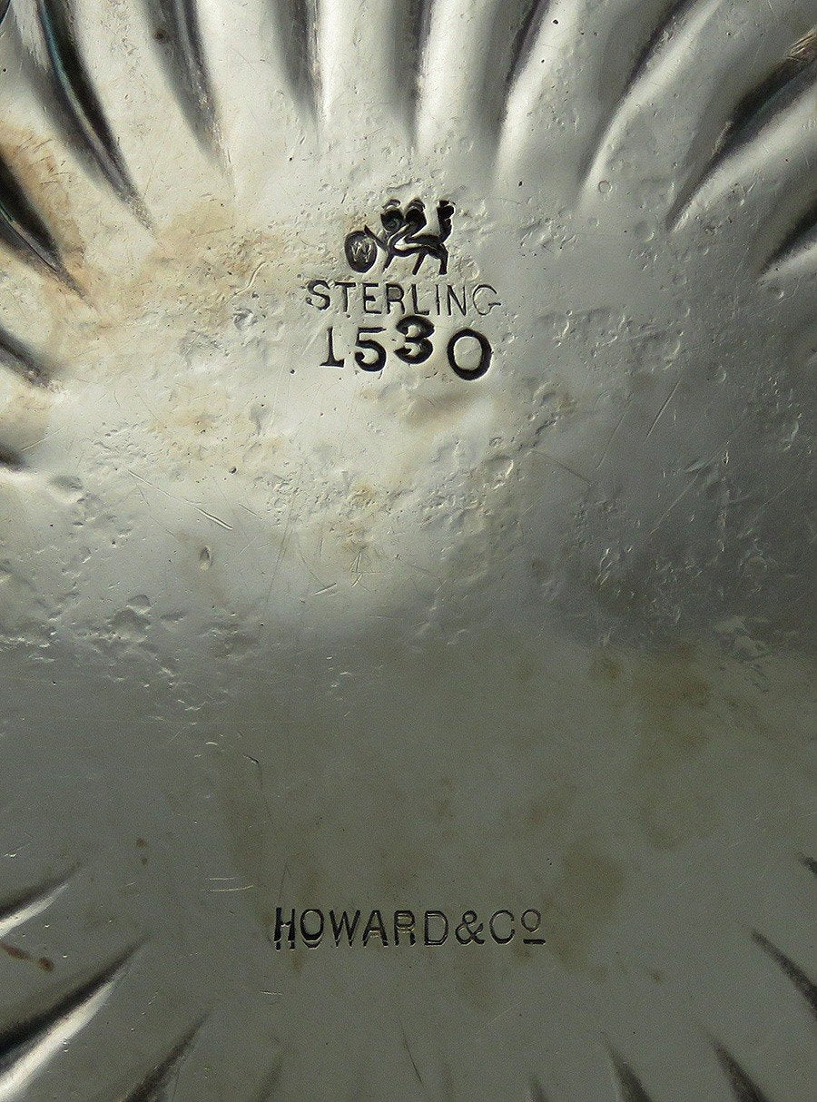 Antique c1890 Sterling Silver Whiting Heraldic 2 Handled Dish/Bowl Hollowware