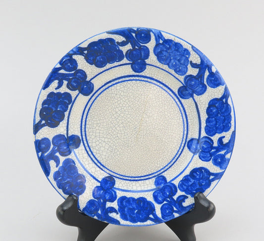 Antique Old Dedham Pottery Grape Clusters Pattern Bread Plate AS IS 6”