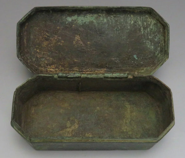 Superb c1856 Turkish? Middle Eastern? Bronze Hand Engraved Snuff Box