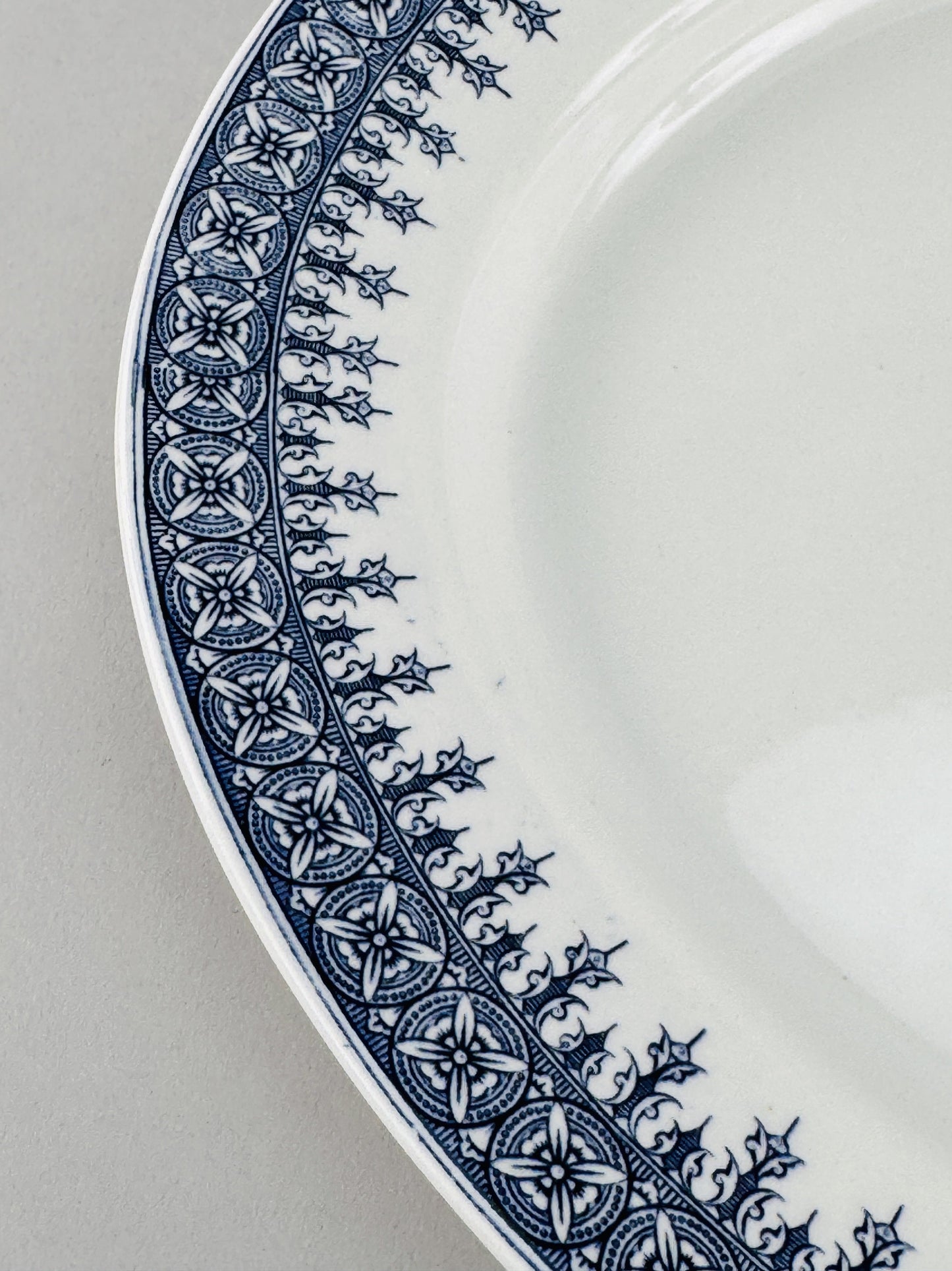Antique Large Oval 1890 Royal Worcester Serving Platter Blue and White