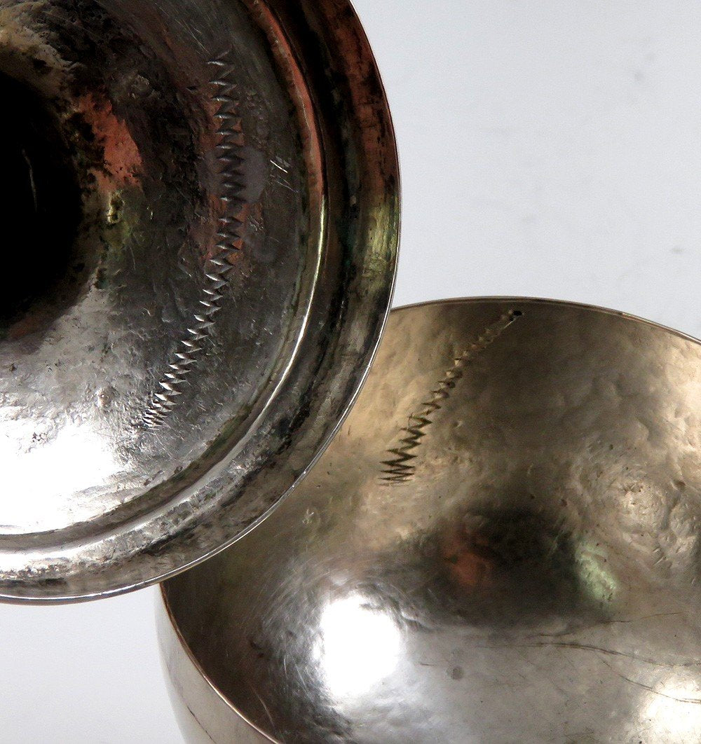 Antique French Silver Leopard Head Alcohol Oil Lamp Essential Oil Diffuser