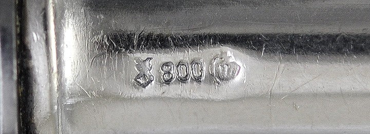 12 German Silver Dinner Knives c. 1930s-40s