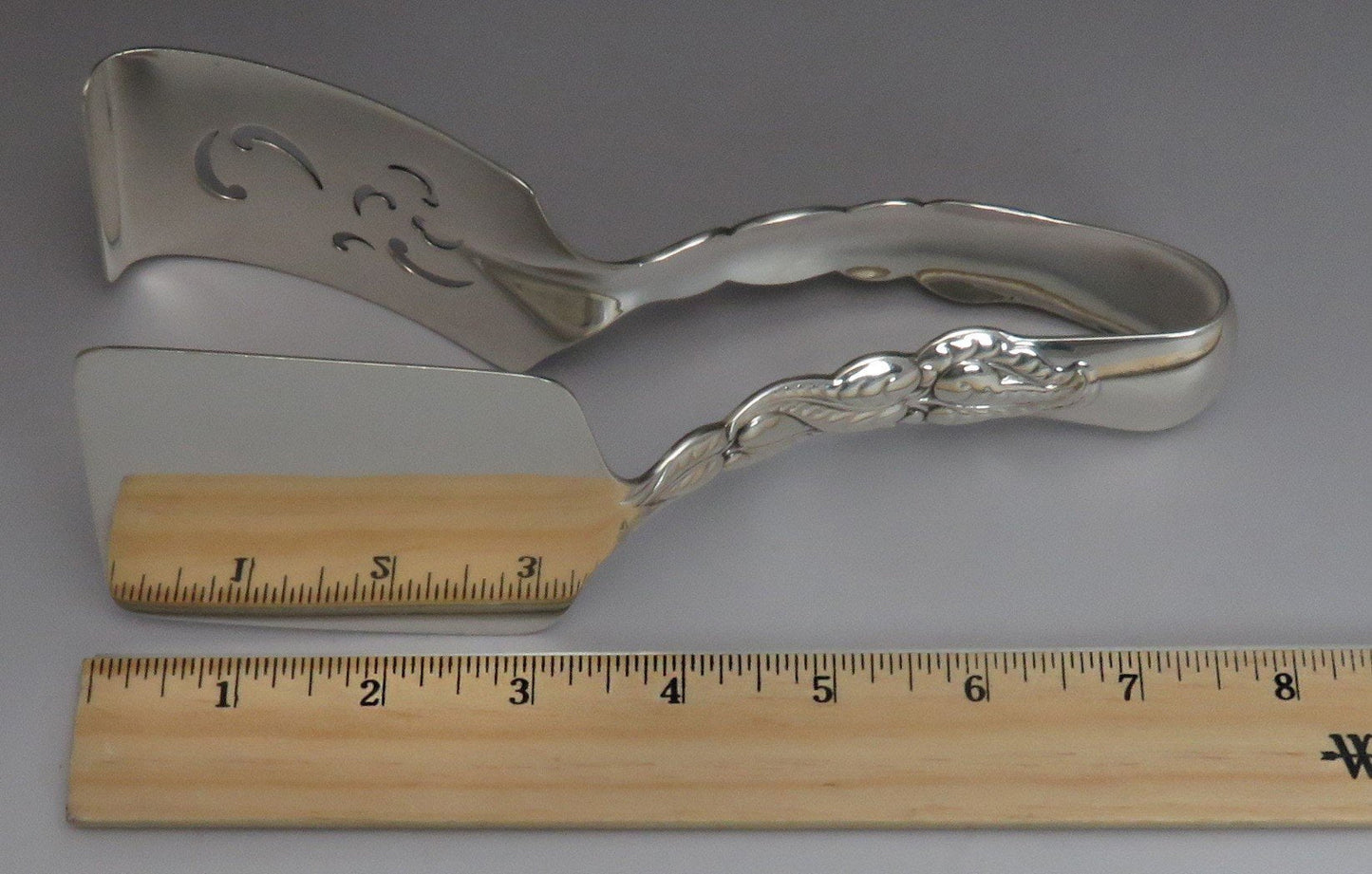 Antique Tiffany & Co. Atlantis Ailanthus Sterling Silver Asparagus Tongs