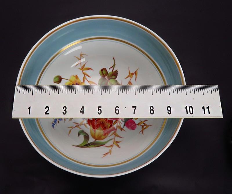 1920s-1930s Spode Copeland 9pc Porcelain Dessert Fruit Set Plates Large Bowl