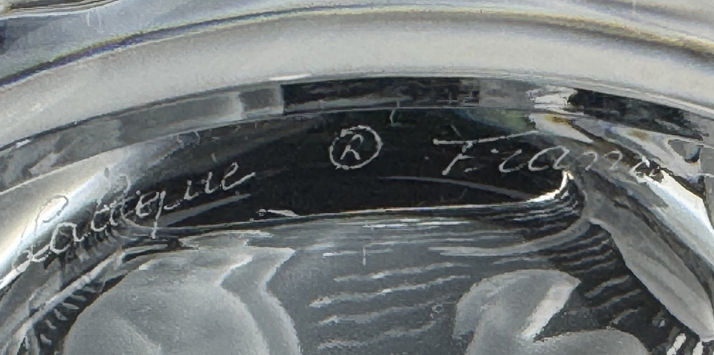 Stunning Signed Lalique Ondines Glass Frosted Nude Water Nymph Bathers 9.5" Vase