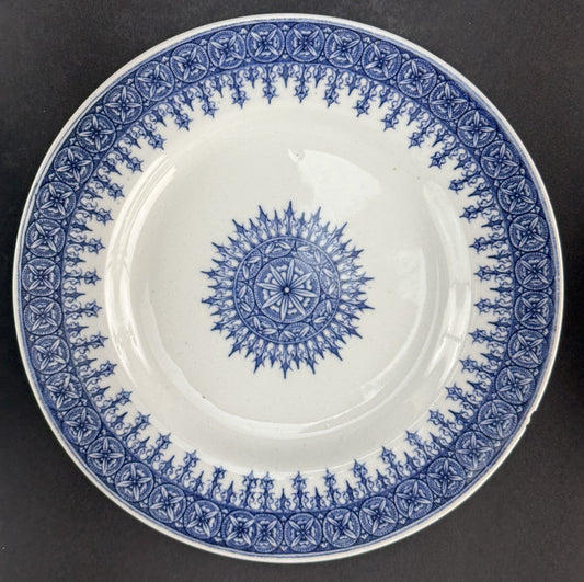 9 Royal Worcester 6 Inch Bread Plates Blue and White 1901