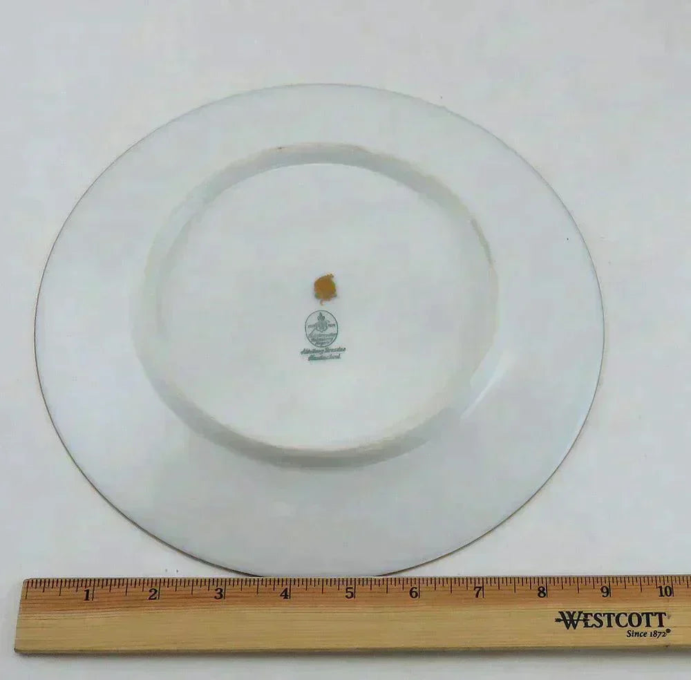 12 Vintage Hutschenreuther Porcelain China Victorian Cobalt Gold Dinner Plates